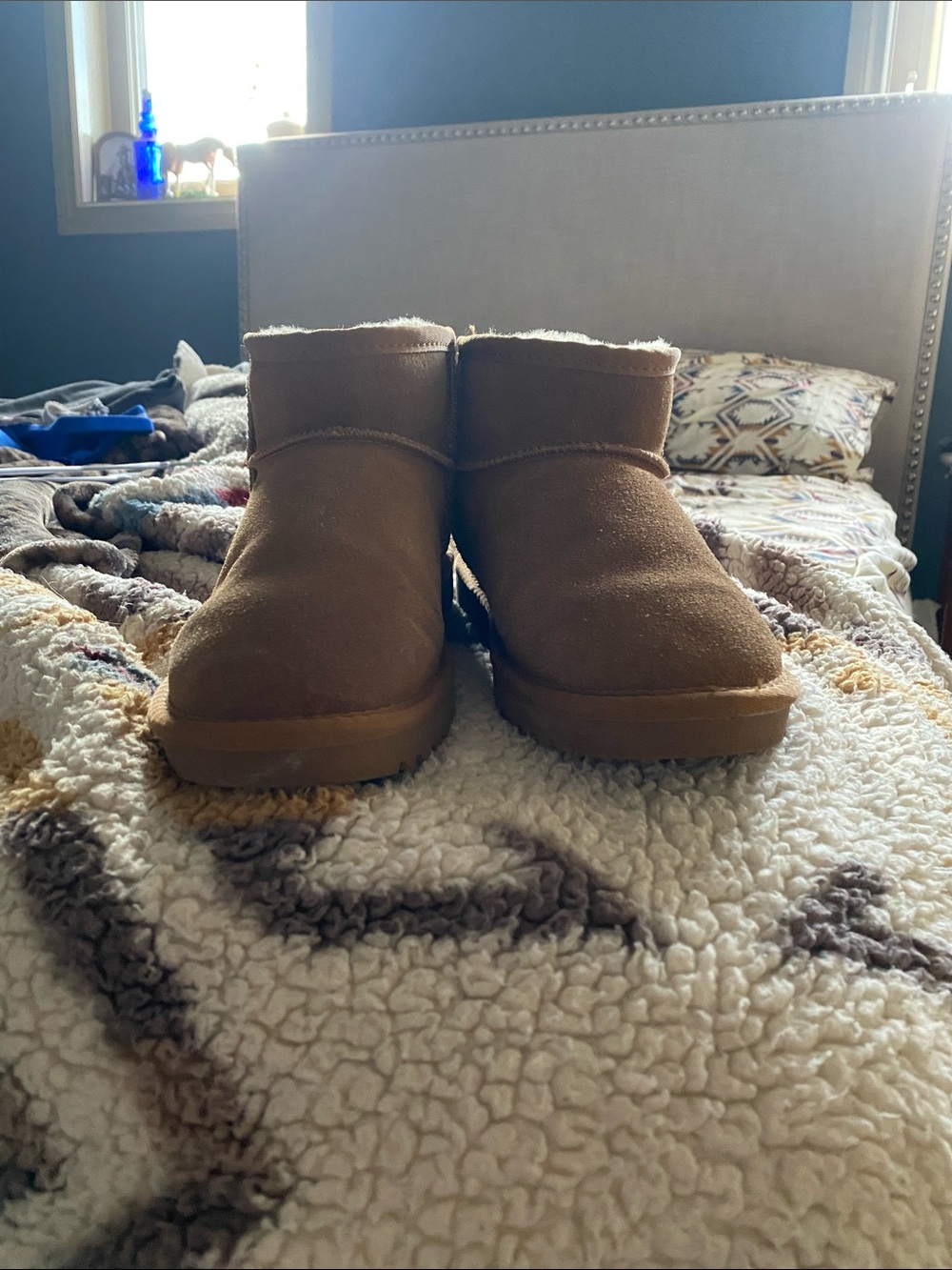 Cozy Women's Short Ankle Booties - Chestnut Brown